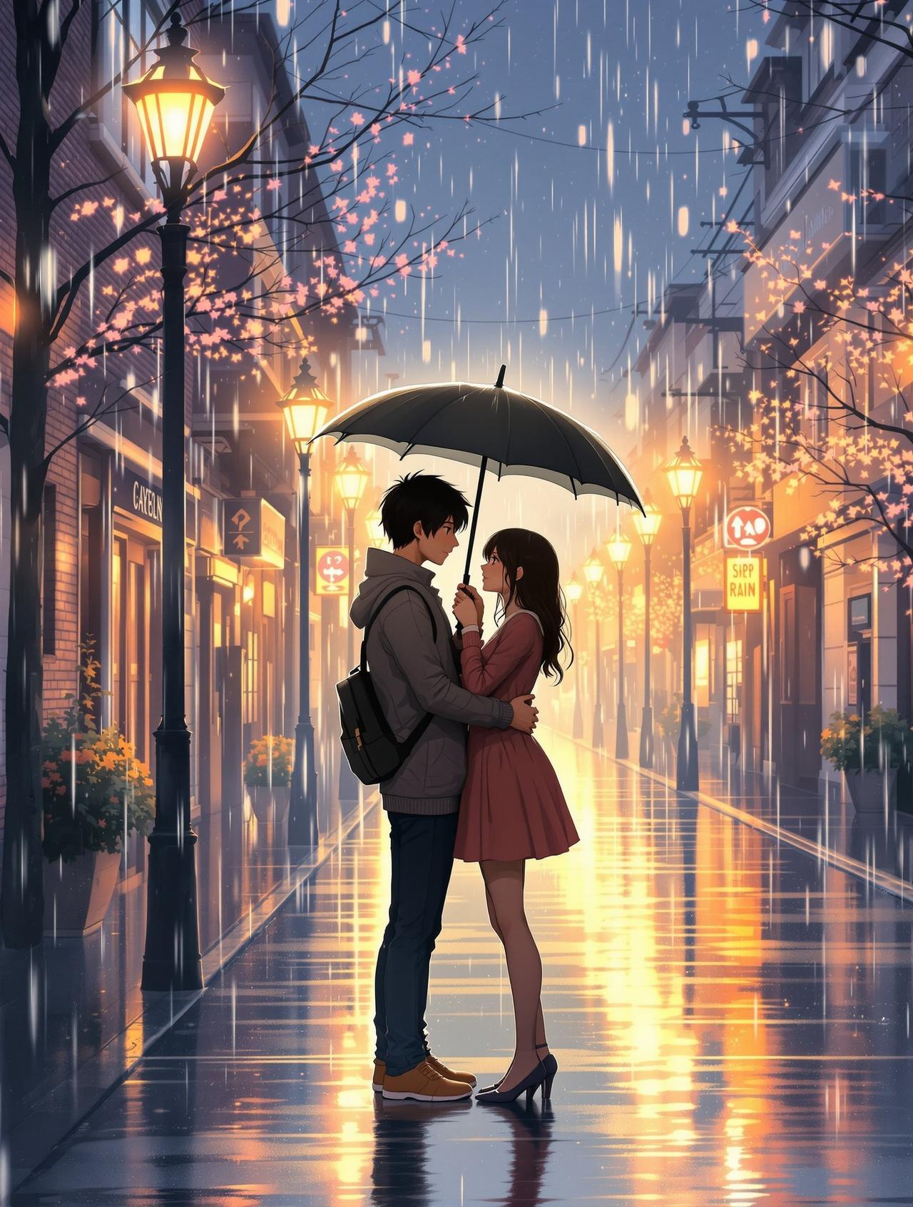网络短剧 - 雨天的告白 - 封面海报